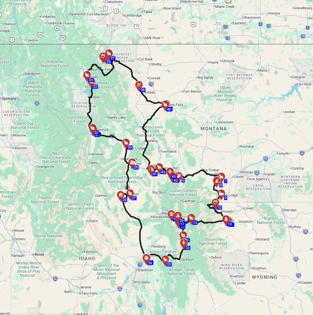 Bozeman motorhome road trip with an RV